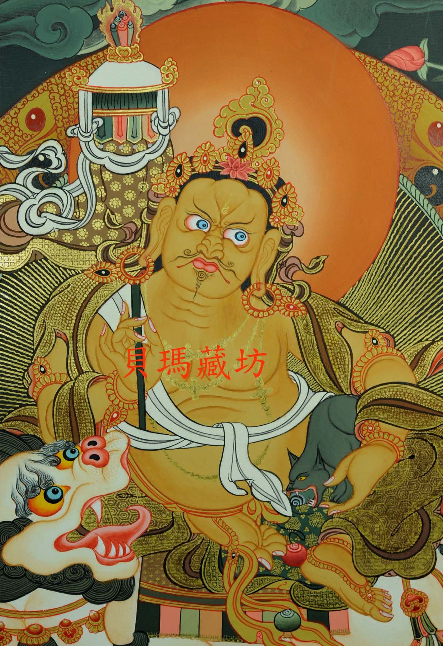 精緻的財寶天王唐卡